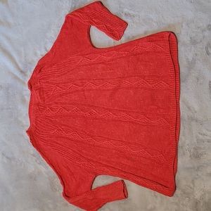 Anthropologie Rosie Neim Orange Knit Sweater / Tunic